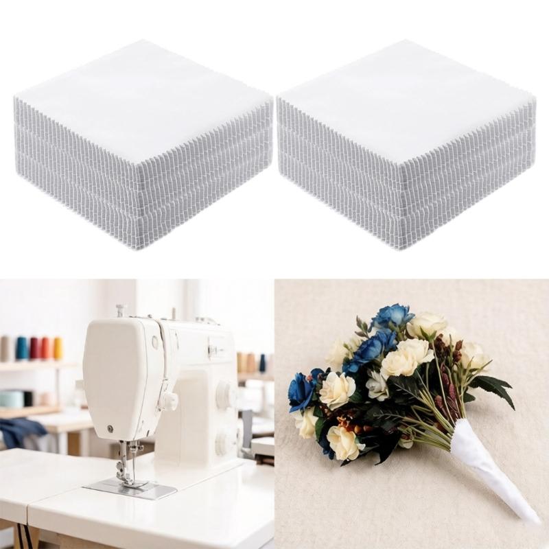 100pcs White Cotton Squares 12.7cm Size Microfiber Materials For Quilting And Craft