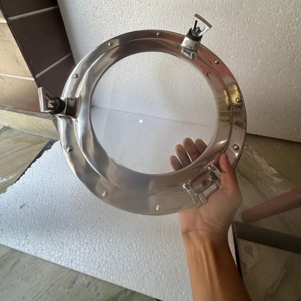 Brass or Silver Ship Porthole Mirror of Glass Aluminum Boat Porthole Wall Decor for Bedroom & Bathroom Halloween Unique Gifts