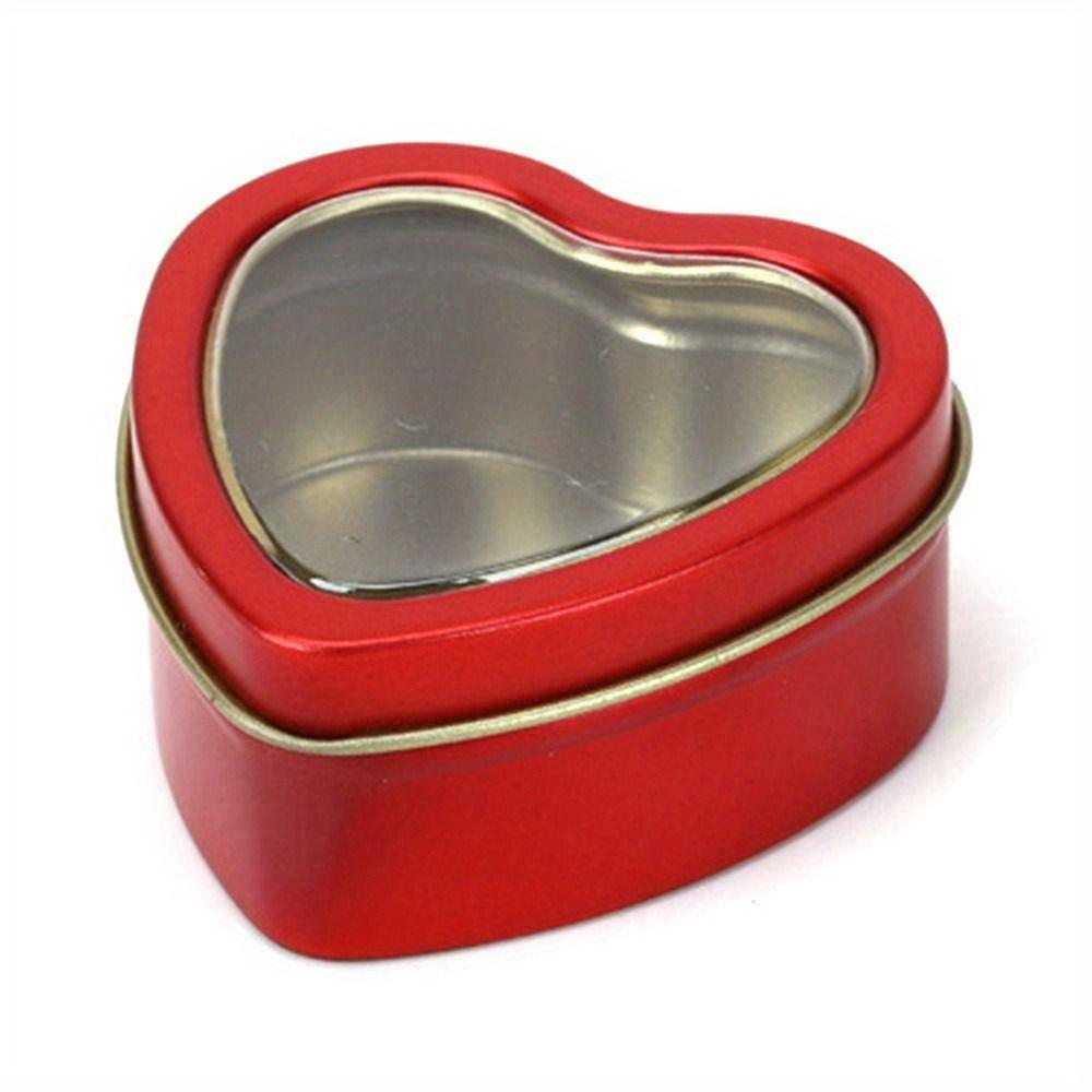 Heart Shape Metal Box Aluminum Tin Jar for Cream Balm Nail Candle Cosmetic Container Refillable Tea Cans Candy Packaging Box