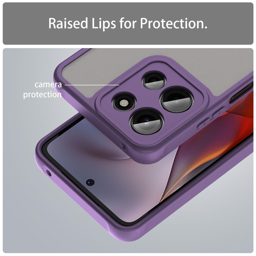 For Motorola Moto G 5G (2025)/G Play (2025) 5G Case Drop Proof Airbags Frosted Translucent PC + TPU Phone Back Cover