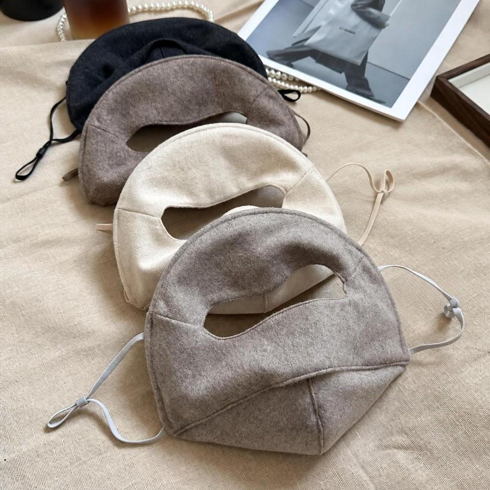 Windproof Woolen Face Mask Inner Layer Silk Thicken Warmth Warm Face Shield Full Face Covering Anti Cold Full Face Cover