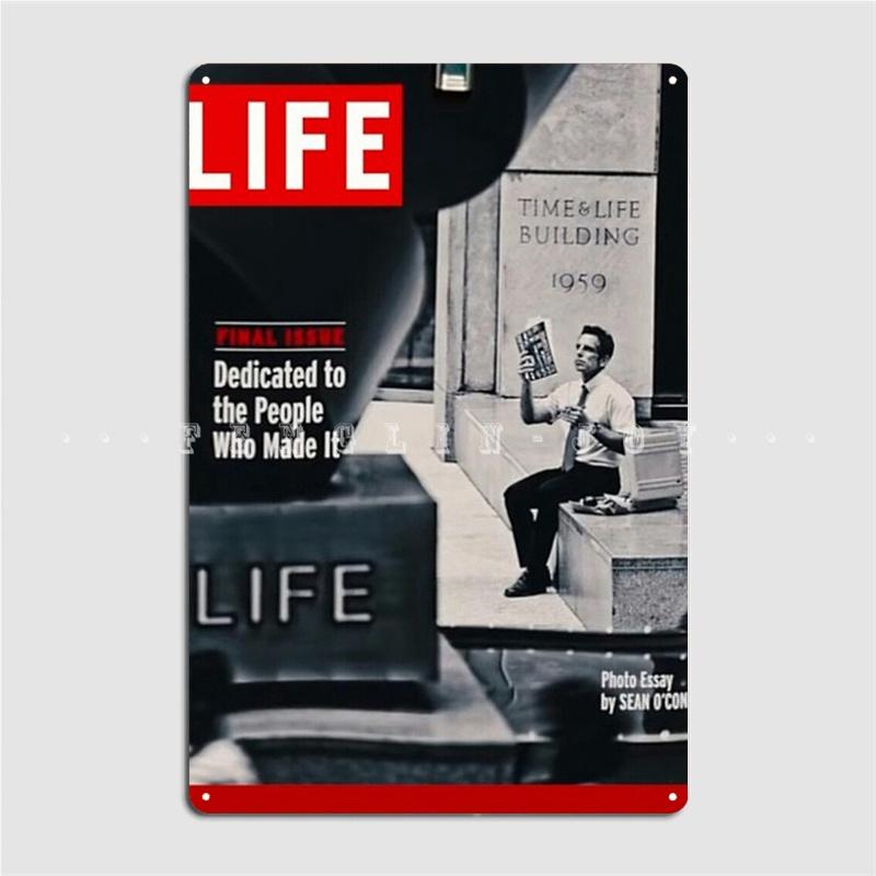

Walter Mitty Life Cover Metal Sign Club Home Club Bar Funny Painting Décor Tin Sign Poster 20x30cm