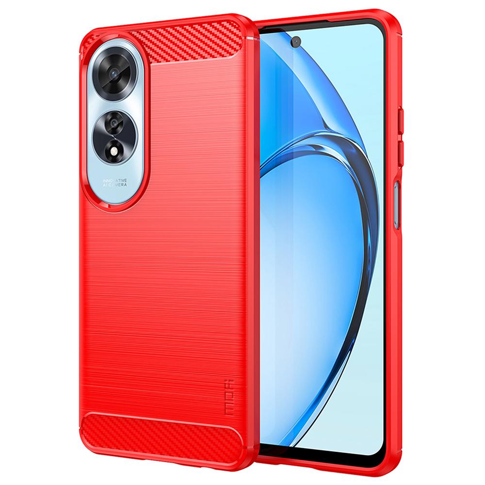

MOFI JK TPU Series-1 For Oppo A60 4G Case Brushed TPU Anti-Fall Phone Protective Cover Red