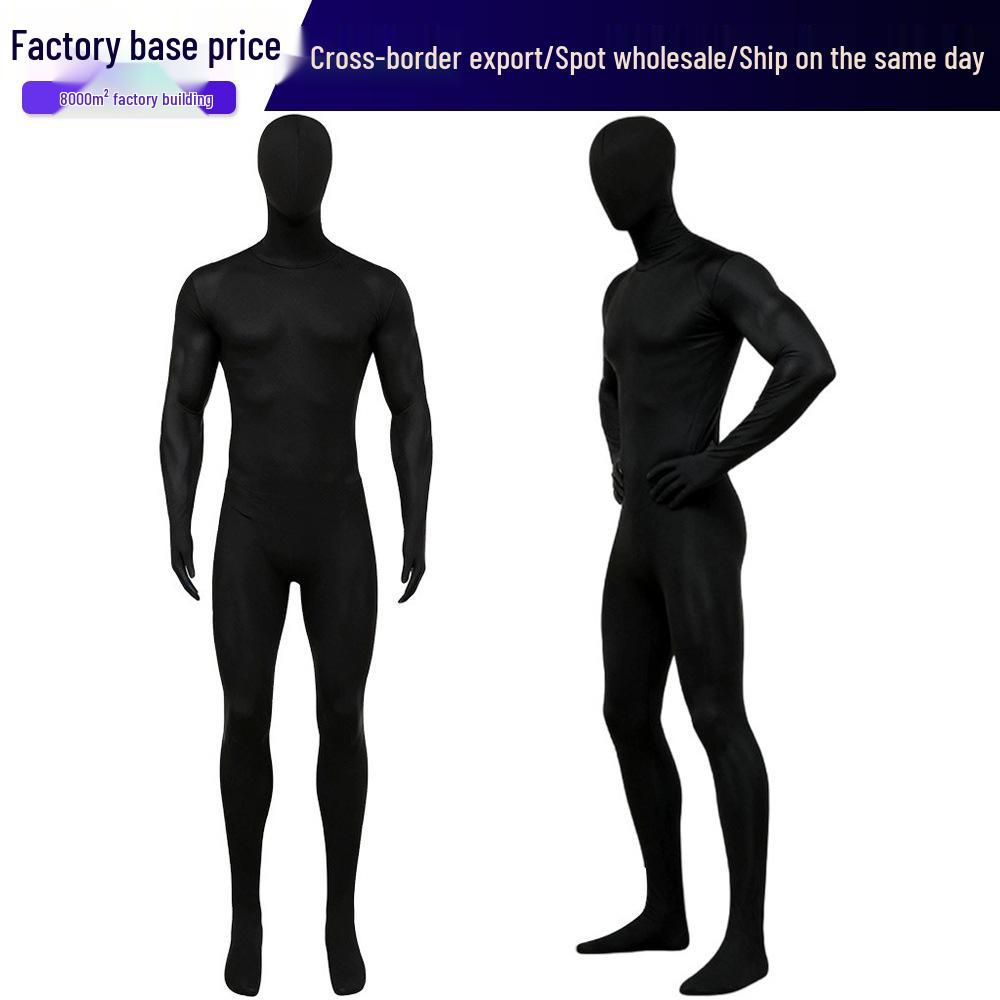 

Invisible Man Halloween Costume: Full Invisibility Cloak & Bodysuit for Adults 160 cm зелёный