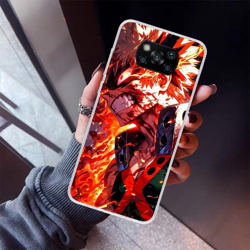 Bakugou Katsuki MHA My Hero Phone Case For Xiaomi Poco X5 X6 X7 Pro F7 Ultra M7 Redmi 15C 15 13C 13 12C 12 10 10C 10A 9 9C 9T 9A