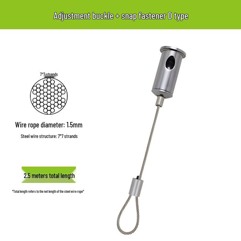 Adjustable Safety Hanging Kit: Rope, Buckle & Acrylic Board Line
