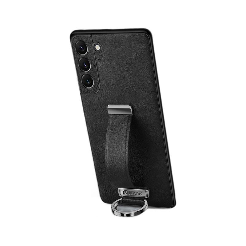 Applicable to Samsung s25ultra mobile phone case ring wristband bracket Samsung anti-drop s24plus business leather case