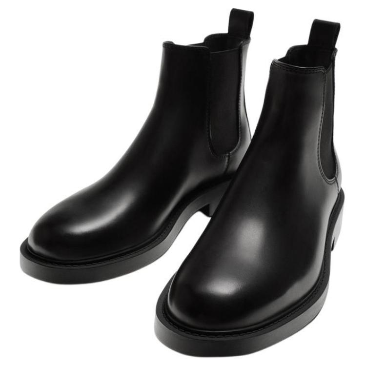 Zara Comfortable Fashionable Minimalist Short Chelsea Boots Men Boots Black 12002520800