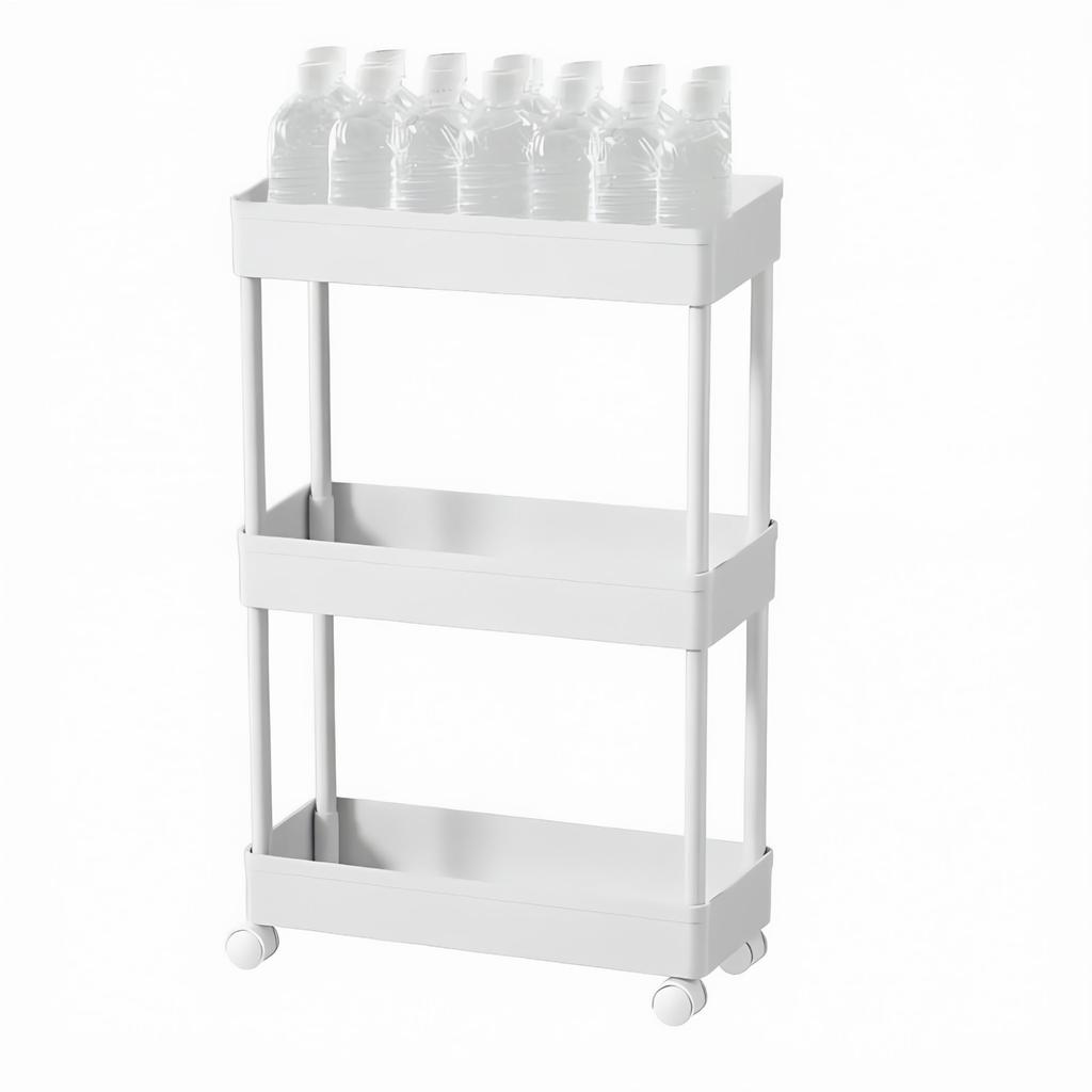SVOHZAV Kitchen Slim Storage Cart with Pet Bottle Refrigerator Side Bathroom Slim Spice Rack Cart, Casters, 13cm, 18cm, 22cm, Rack, Storage, Storage,