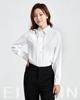 Enmain White Long Sleeve Chiffon Shirt Perfect for Office or No and Size 303S Women's Blouse, Commuting, Iron, Cute, Casual, Stylish,