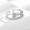 Silve Gorgeous Shiny Stone Heart Zircom Ring For Women Engagement Wedding High Quality Fine Jewelry