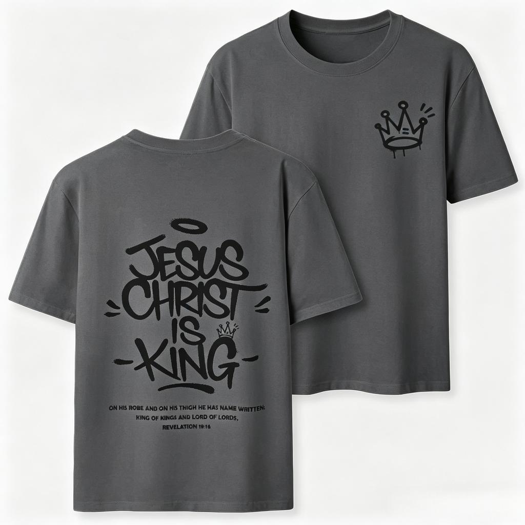 2026 New Style Jesus Christ Is King Christian Highquality Casual Breathable Tshirt for Both Unisexs Clothing Women Summer TShirt