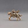 Brass Mulan Riding Horse Figurines Small Ornaments Pure Brass Statue Desk Decor Animal Home Decor