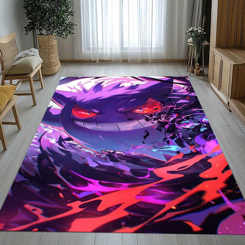 

Gengar Pokemon Cartoon Ectoplasma Living Room Non-Slip Area Rug Soft Carpet for Bedroom Kids Playroom Sofa,Home Decor Doormat 40x60cm