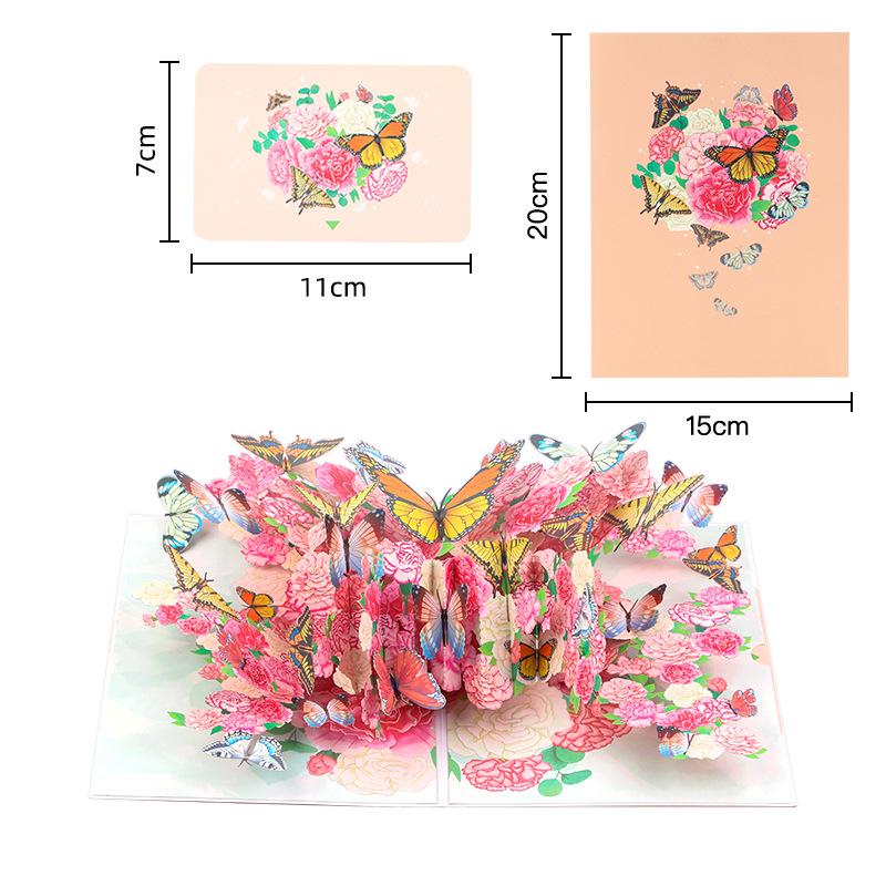 Popular 3D Handmade Christmas Bouquet Greeting Card