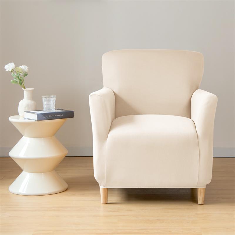 1pc Water Repellent Armchair Cover Elastic Club Sofa Slipcover Furniture Single Sofa Cover for Home Office Living Room
