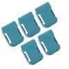 5Pcs Lithium Battery Storage Rack Shelf Bracket Belt Slot for Makita 18V Fixing DevicesCyan