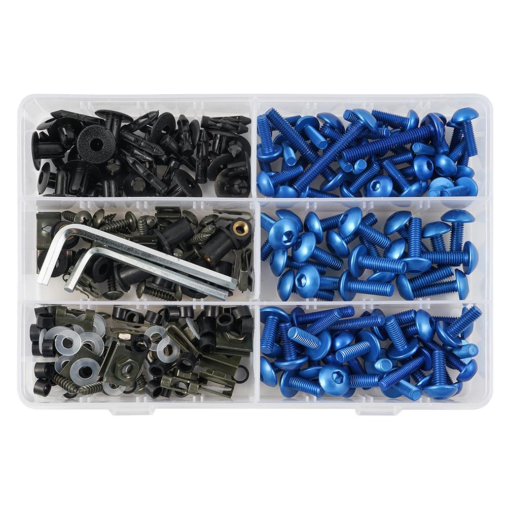 253PCS Fairing Bolt Kit Fastener Clips Screw For Yamaha MT03 MT07 MT09 YZF R1 R3 R6 R7 FZR400 600 750 Suzuki GSXR600 750 1000
