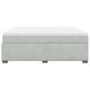 Vidaxl Letto Continentale Con Materasso, Grigio Chiaro, 180X200Cm, Velluto