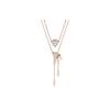 Dragon & Phoenix Layered Cubic Zirconia Crystal Rose Gold Tone Plated Imitation Pearl Necklace Women’s Rose Gold 5675817