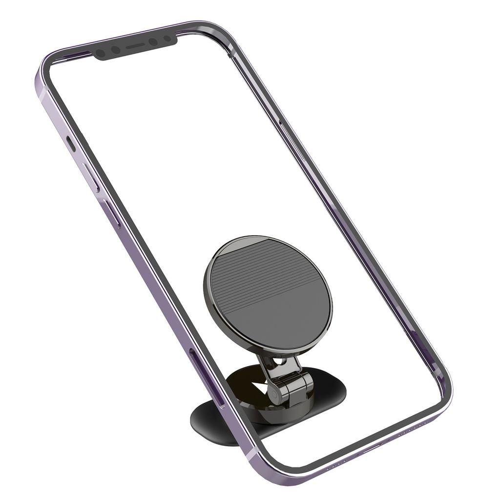 Foldable magnetic car smartphone holder for dashboard - gray