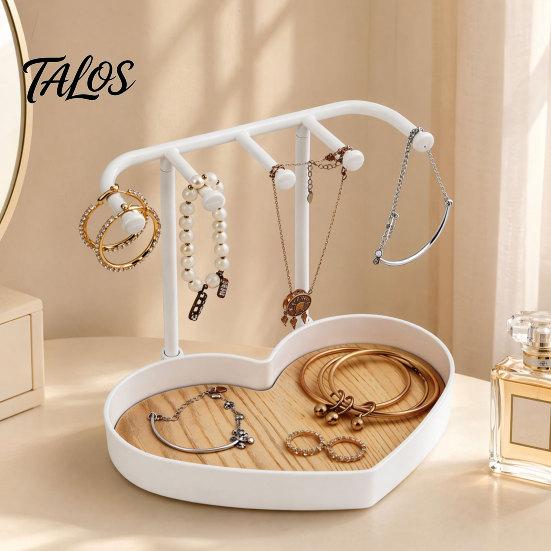 Talos Jewelry Organizer Stand, Love Partition Tray Design, Non-Slip Wear-Resistant Multi-Hanging Hanger, for Necklace Earring Bracelet