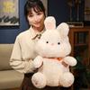 Milk Covered Rabbit Plush Doll, Cute Flower Rabbit Pillow, Children's Comfort and Companion Doll