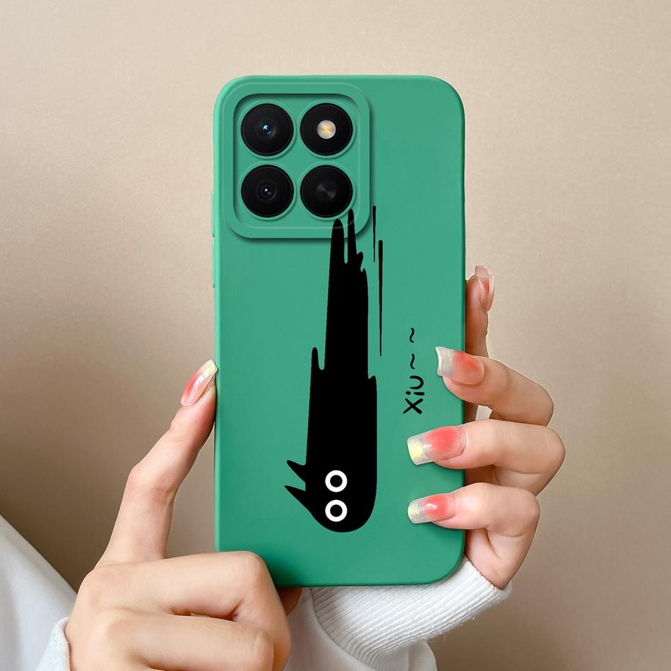For Honor X8C 4G Case Fashion Design Soft Liquid Silicone Camera Protection Back Cover For HonorX8C X8 C Anti Drop Phone Cases