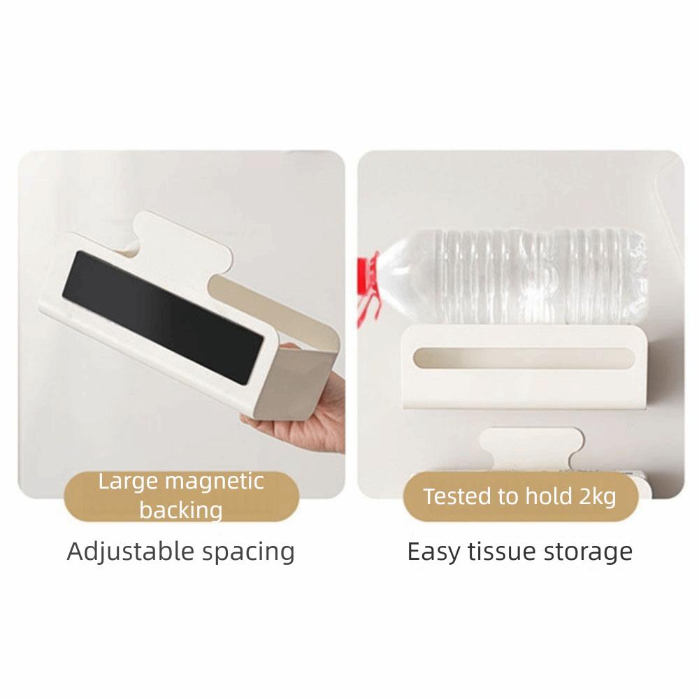 Punch Free Magnetic Storage Box Large Capacity Tissue Dispenser Refrigerator Organizer  Bathroom