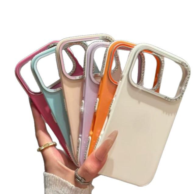 Rhinestone Large Window Anti-Drop Phone Case for Apple 17 Pro/Pro Max - Full Coverage, High-End Feel for Women