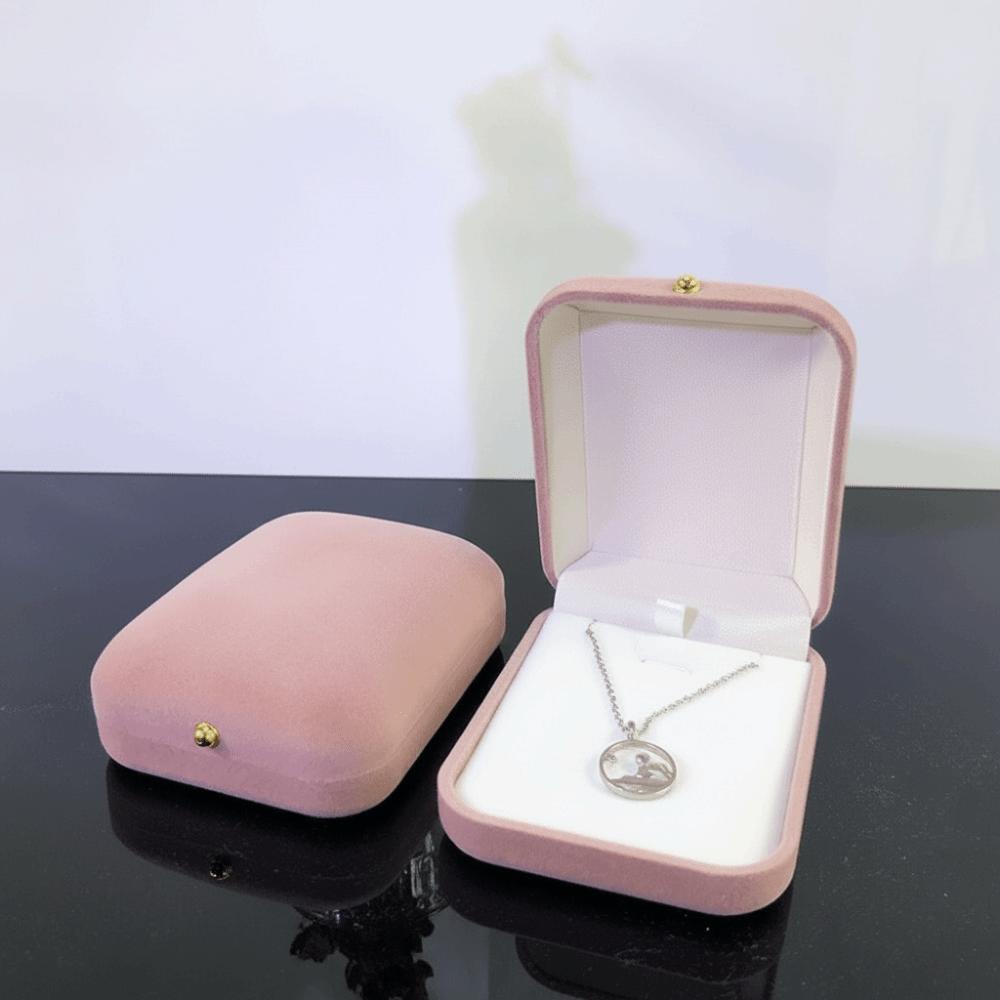 Fashion Velvet Storage Box Portable Multi-functional Holder Solid Color Rings Bearer Box Jewelry Storage