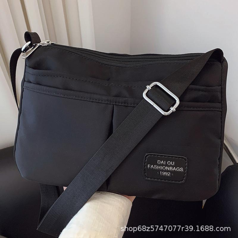 Large Capacity Bag Women's 2025 Casual Double Pocket Canvas Bag New Commuter Shoulder Bag Messenger Bag Women's Cloth Bag