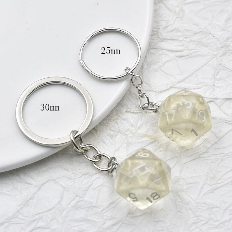 Colorful Acrylic 20-Sided Dice Shaker Pendant for Handmade Jewelry