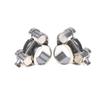 2Pcs Stainless Steel Strengthens European Style Hose Clamp Exhaust Circular Air Water Pipe Clip Sealing Welding Repair Tool