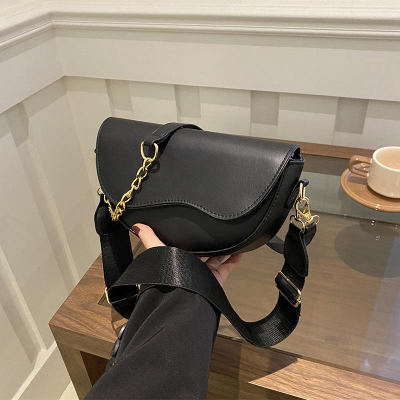 Fashion Double Straps Shoulder Bag Casual Solid PU Leather Versatile Crossbody Bags for Women Festival Gift