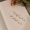 Freshwater Pearl Silver Fringed Long Earrings Fairy Round Face Thin Sweet Temperament Versatile Fashion Earrings