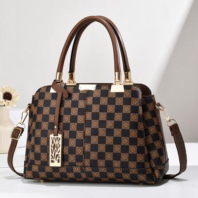 Borsa da donna a scacchi borsa alla moda borsa a mano da donna borsa a spalla borsa per madre di mezza età