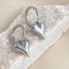 Stainless Steel Creative Heart-Shaped Necklace Bracelet Earrings Set Fashion Silver Color Waterproof Jewelry for Women