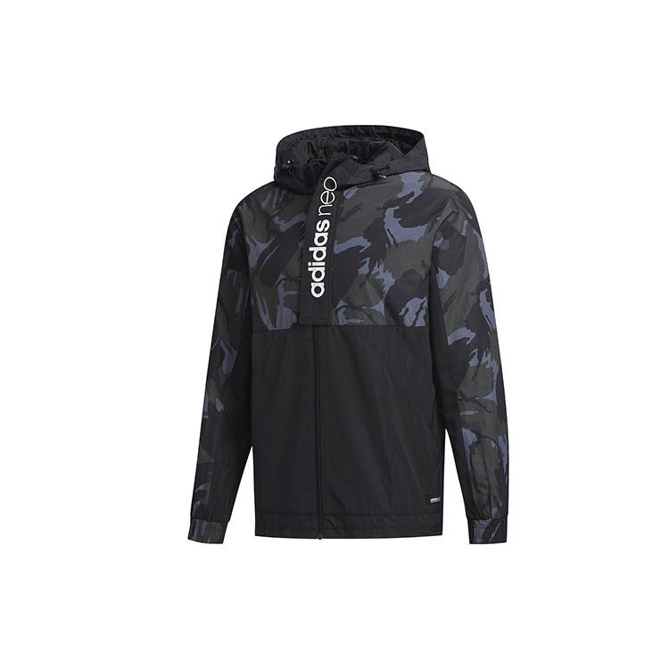 Adidas Neo Куртки Мужские Черные С Капюшоном Умеренные Другие FN6543 M