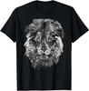 Black And White Lion Head Tee Gift T-Shirt