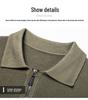 Men's 2025 Winter Jacquard Knit Half-Zip Sweater - Casual & Warm Style for Middle-Aged
