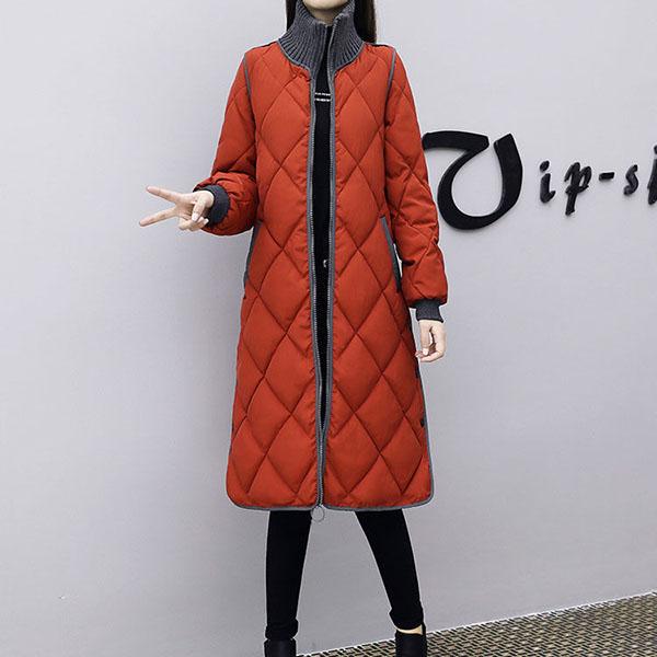 Women's Over-the-knee Jackets, Women's Down Jackets, Mid-length, Large-size Loose and Thick Cotton Jackets