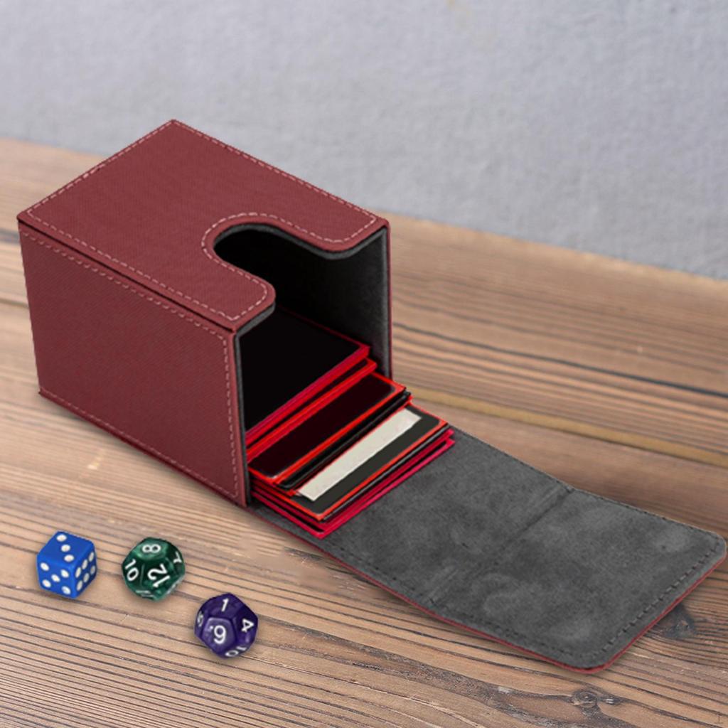 Card Deck Box for 100+ Cards, Storage with Sleeves, , Trading Case, Organizer