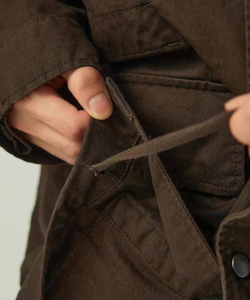 Snow Peak TAKIBI Chino Cargo Jacket Dark XL JK-25AU010, Outerwear, Men's/Women's, Brown,