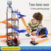 Interactive 8-Car Dual Lane 5-Layer Parking Track DIY Toy for Kids