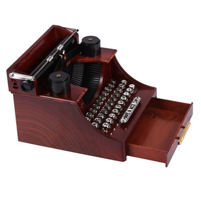 M-Modern-Home Retro Vintage Skrivmaskin Speldosa För Hem Rum Kontor Mekanisk Dekoration Barn Retro Speldosa