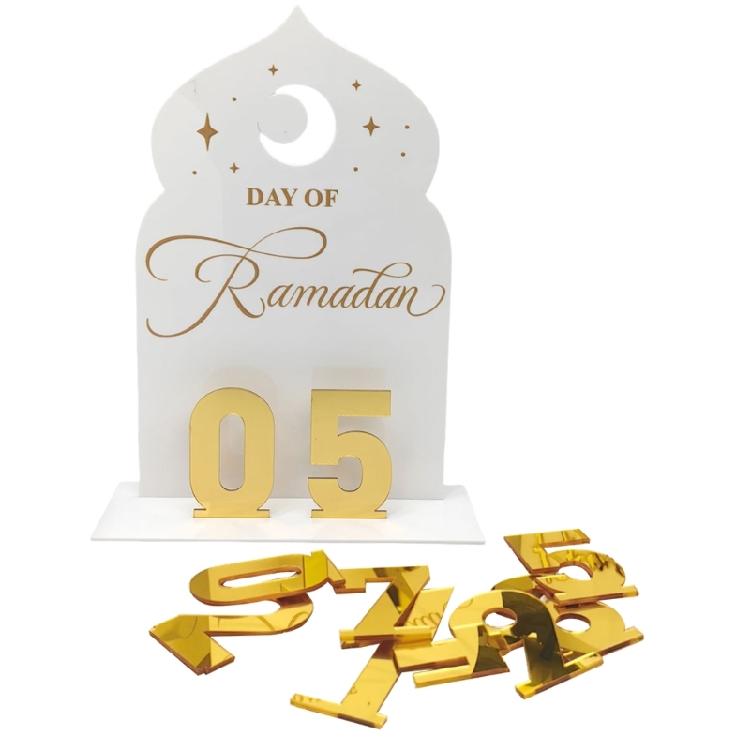 

Ramadan Calendar Acrylic Ramadan Countdown Calendar Eid Mubarak Advent Calendar Handmade Ramadan Decoration for Home