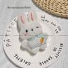 Cartoon Plush Rabbit Doll Brooch - Cute Soft Accessory with Heart Bag