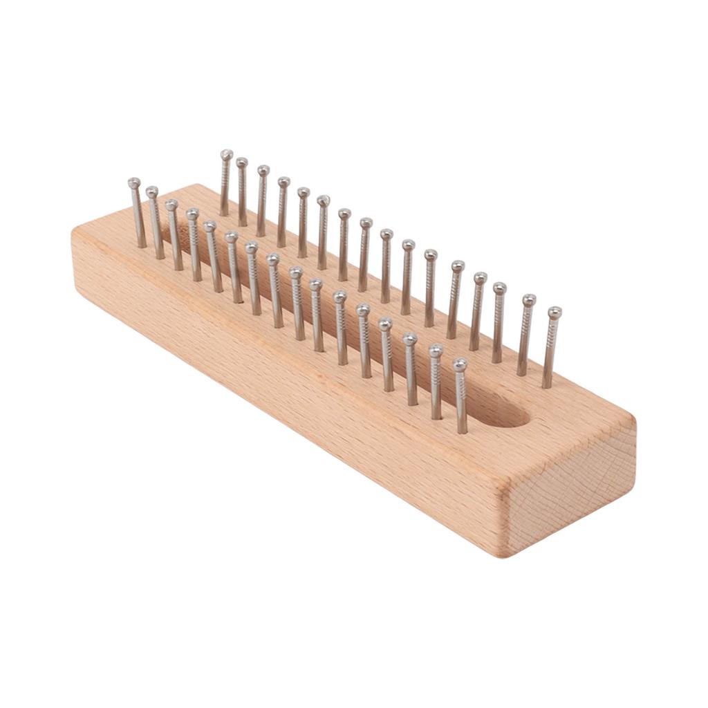 Strikkelomme Tre Kvadratisk Strikkebrett DIY Håndverk Veveredskap for Skjerf Luer Leker