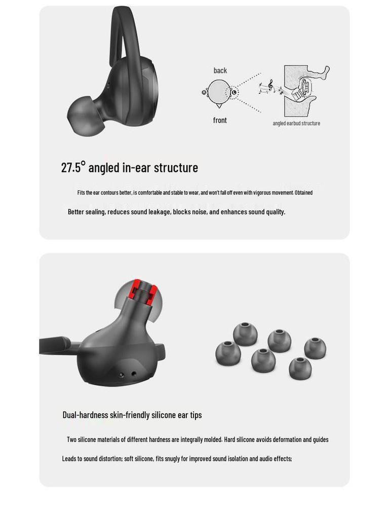 Huawei Android Apple OPPO Xiaomi Wireless Bluetooth Earbuds with Ultra-Long Battery Life for Sports